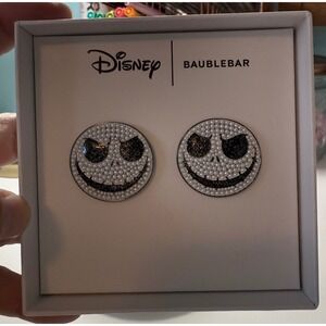 Disney Baublebar Jack Skellington Earrings Studs Sparkle Pearl Halloween